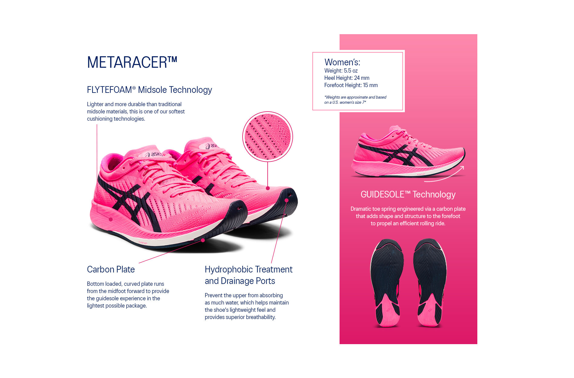 Women's METARACER | Hot Pink/French Blue | Running Shoes | ASICS