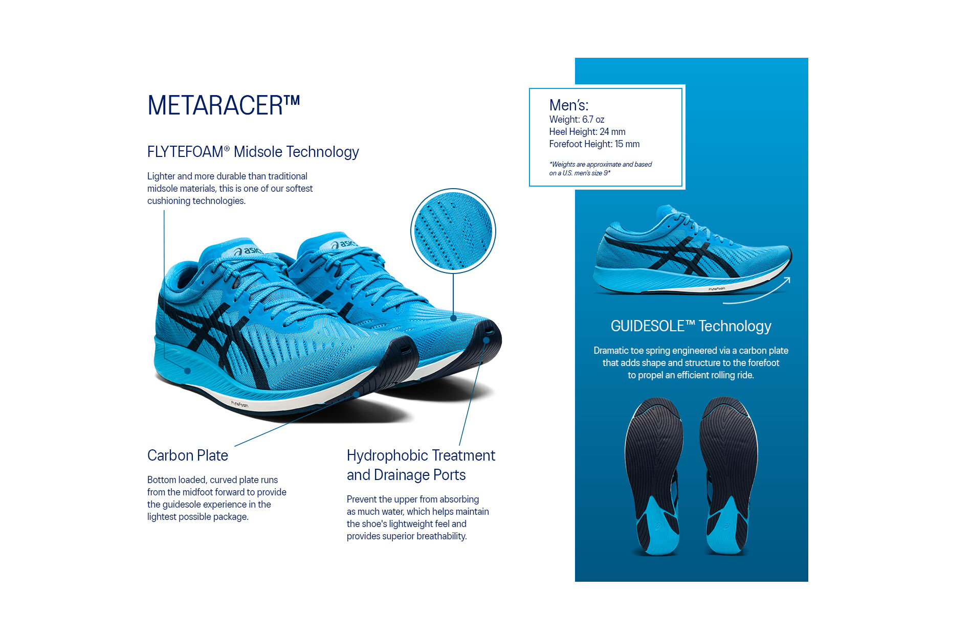 Men's METARACER | Digital Aqua/French Blue | Running Shoes | ASICS