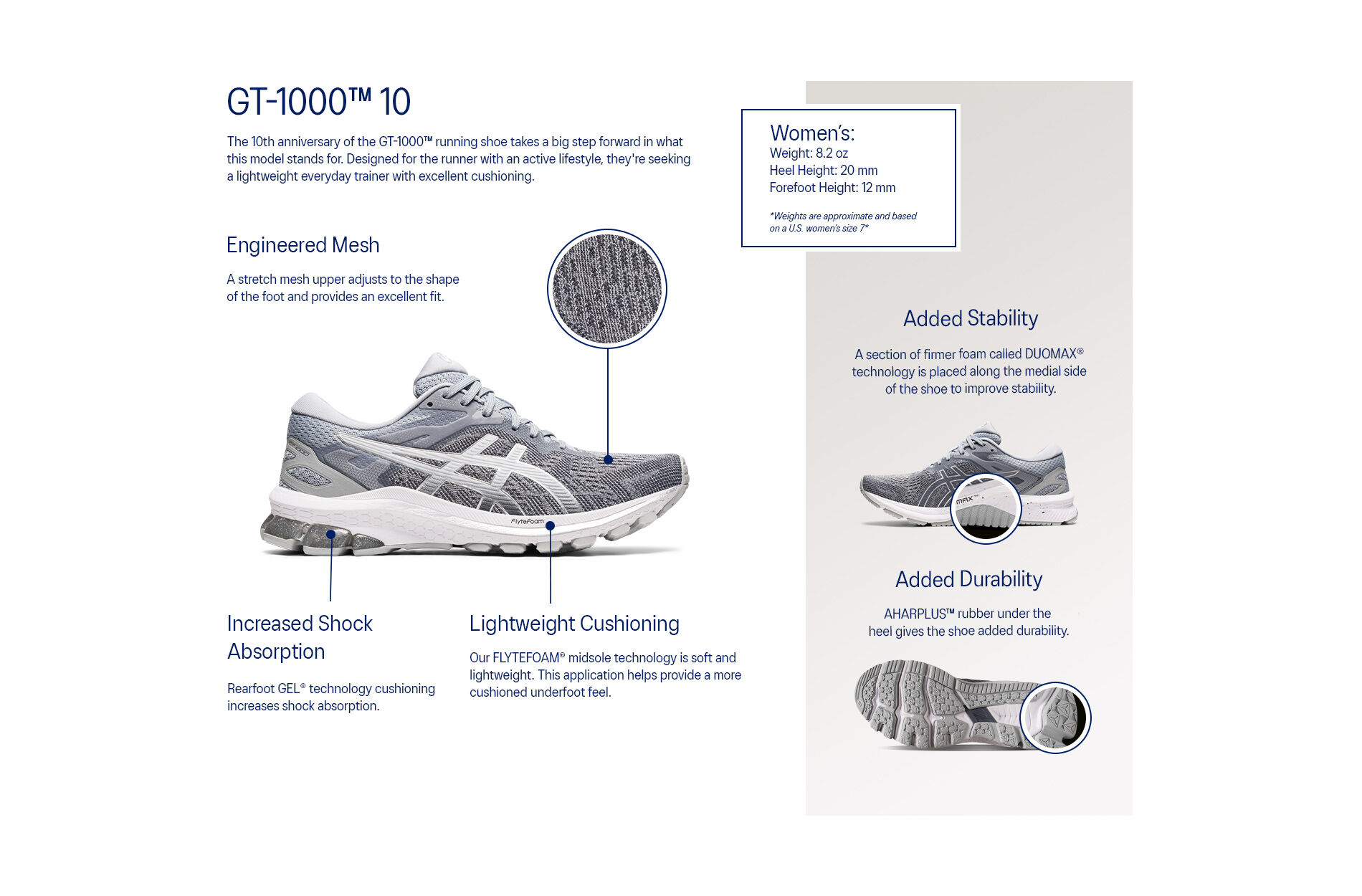 Women's GT-1000 10 | French Blue/Digital Grape | Running Shoes | ASICS