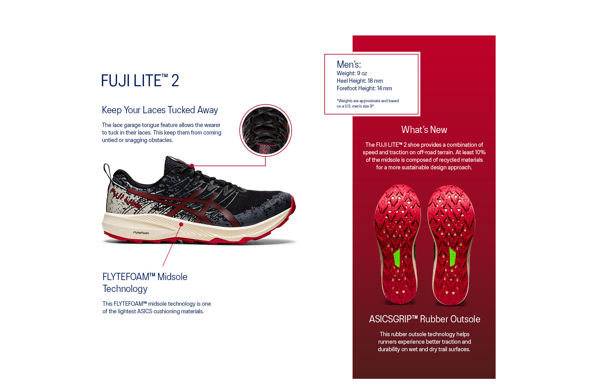 Men's FUJI LITE 2 | Monaco Blue/Sunflower | Trail Running Shoes | ASICS