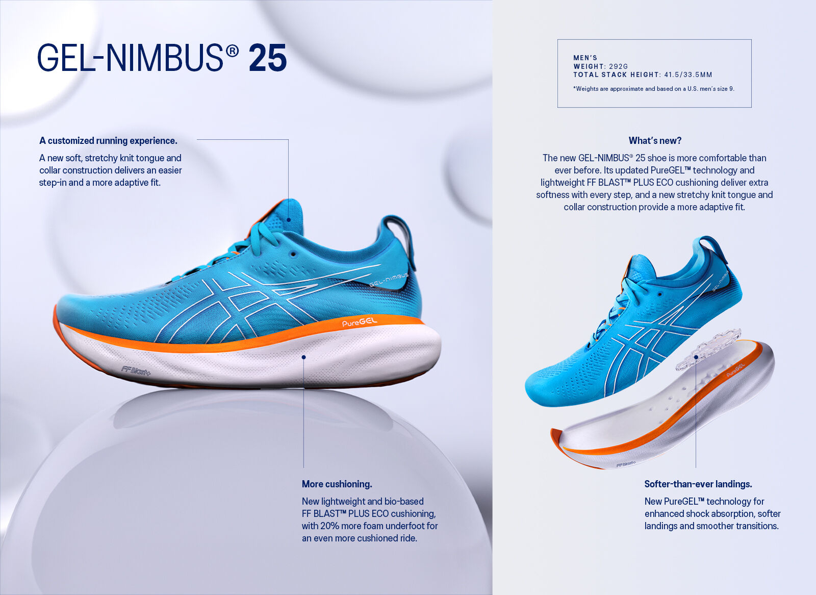 Men's GEL-NIMBUS 25 | Cream/Fawn | Running Shoes | ASICS
