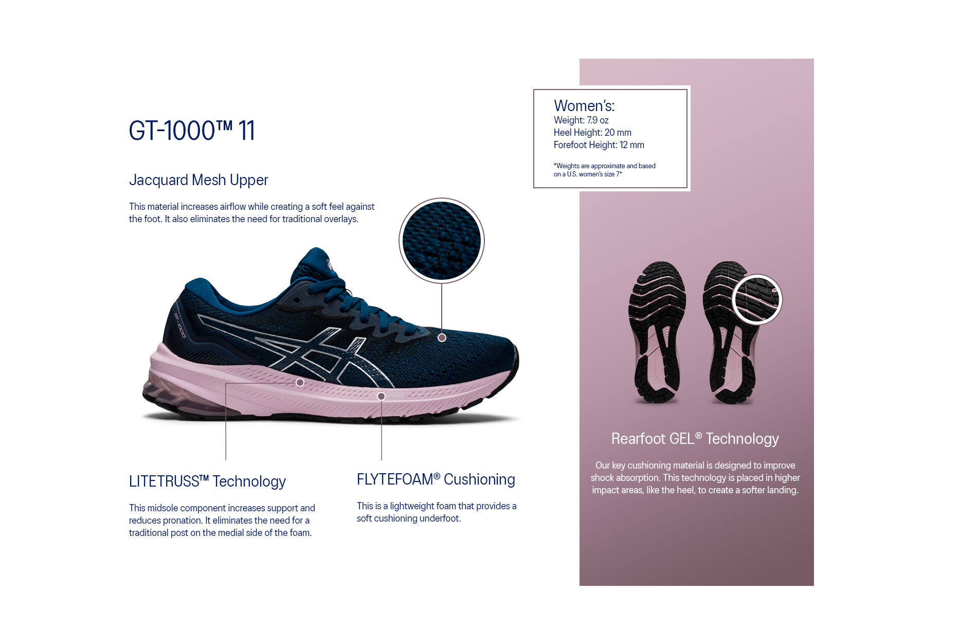 Women's GT-1000 11 | White/Digital Violet | Running Shoes | ASICS