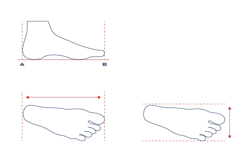 Tableau de conversion des pointures & Guide pour mesurer vos pieds